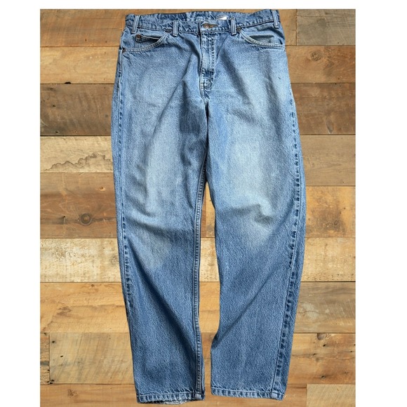 Orange Tab Levi's 550 Relaxed Fit Tapered Jeans Light Wash Denim Mens W36 L31 - Picture 1 of 7